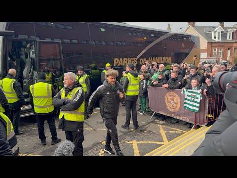 Jota on Team Bus!! Celtic Team Bus Arriving Before Motherwell V Celtic Game!!!