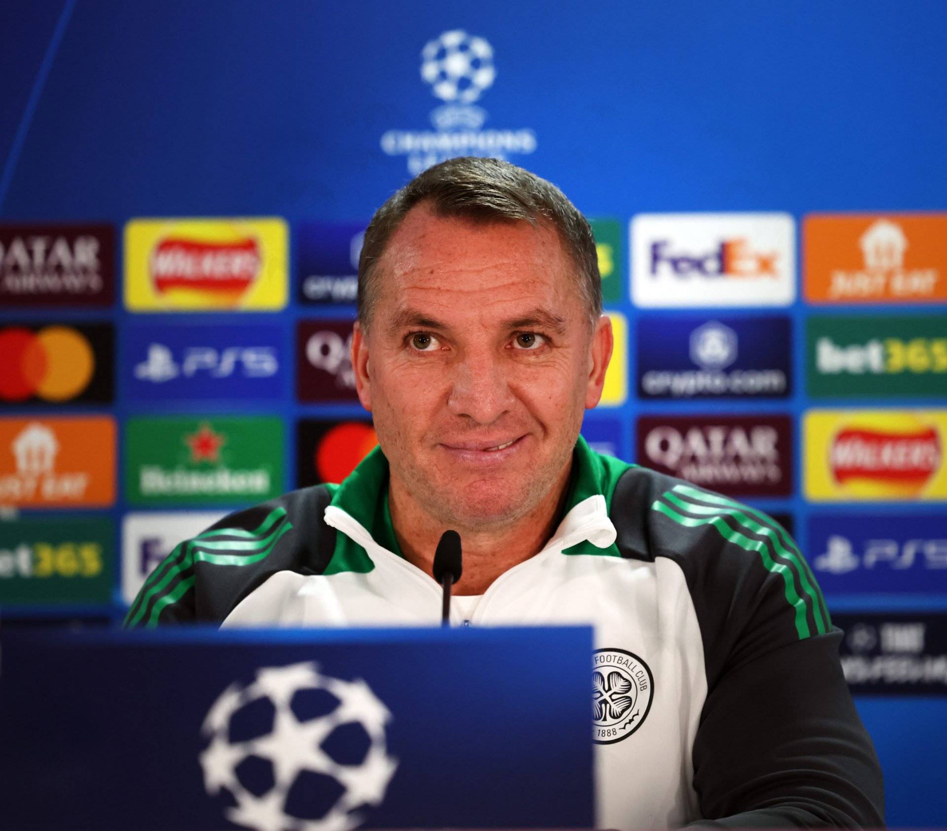 Brendan Rodgers chuckles with sarky response to media over Celtic fitness and injury updates for Bayern Munich tie