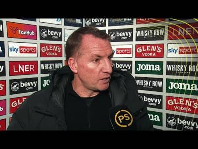“Hugely disappointed” Brendan Rodgers speaks on Celtic’s disallowed goal against Hibernian