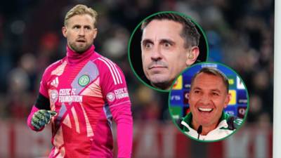 Kasper Schmeichel enlightens baffled Gary Neville about how Celtic play ‘tactical chess’
