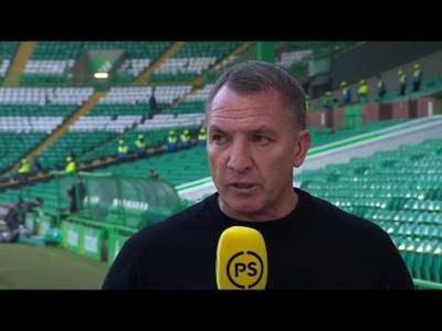 Celtic manager Brendan Rodgers reacts to Scottish Cup Quarter-Final win over Hibs