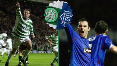 How many goals did Sky Sports pundits Chris Sutton and Kris Boyd score in Celtic and Rangers games