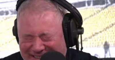 Ally McCoist fights back TEARS of Rangers laughter at Cerny water bottle celebration as Ibrox hero loses it live on air