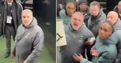 Ange Postecoglou in ANOTHER Tottenham fan confrontation as boss hauled away by players and staff