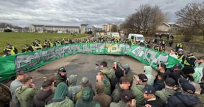 Green Brigade slam police for ‘premeditated attack’ on Celtic fans after being held for FIVE hours before Rangers clash