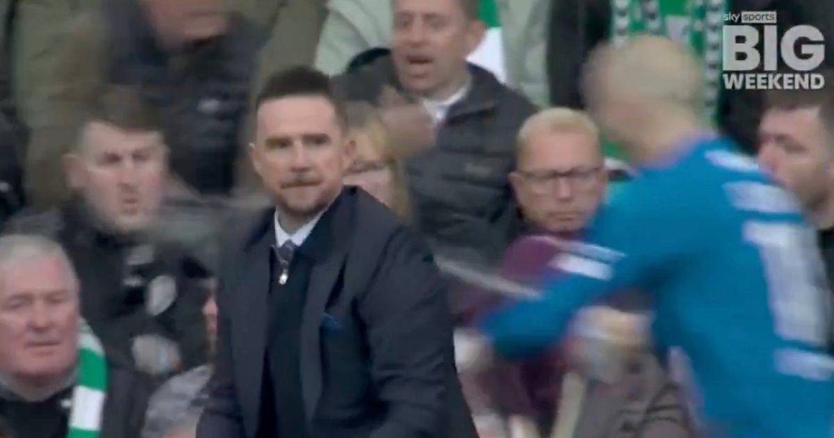 Rangers star probed by police after spraying water at Celtic fans during O** F*** win