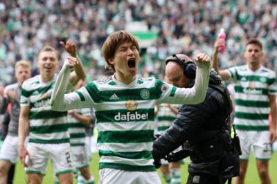 Kyogo Furuhashi still shows his Celtic colours two months after joining Rennes