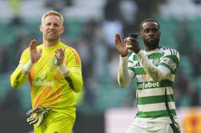Huge boost as Kasper Schmeichel pictured in Celtic training