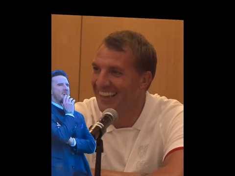 Brendan Rodgers Laughs At Barry Ferguson. Rangers 0-2 Hibs #celticfc #rangersfc ##scottishfootball