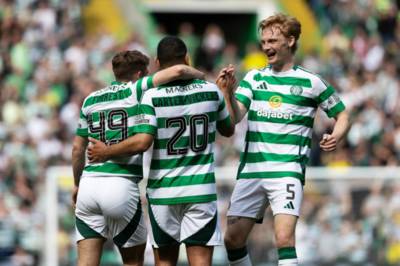Sparkling Celtic on brink of title as unlikely goalscorer nets worldy Kompany strike – over to Rangers now