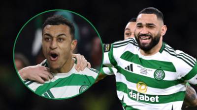 Watch Adam Idah’s stunned reaction as he simply cannot believe what his Celtic teammate did during win over Kilmarnock