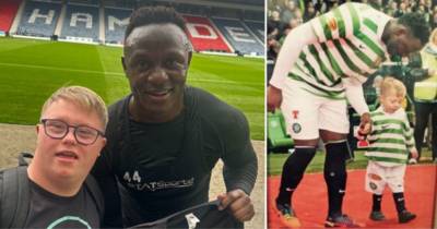 Young Celtic fan with Down syndrome ‘buzzing’ in emotional reunion with hero Wanyama