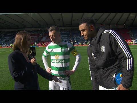 Celtic’s Callum McGregor and Adam Idah speak after Scottish Cup Semi-Final win against St Johnstone
