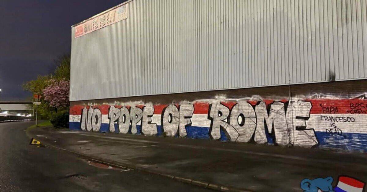 Rangers ultras mock Pope’s death with public display as Celtic rivals retaliate