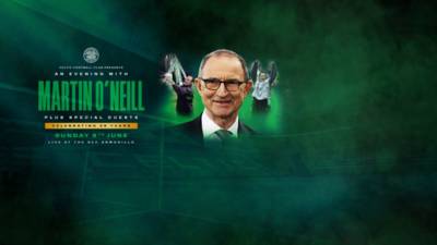 Tickets on general sale for An Evening with Martin O’Neill