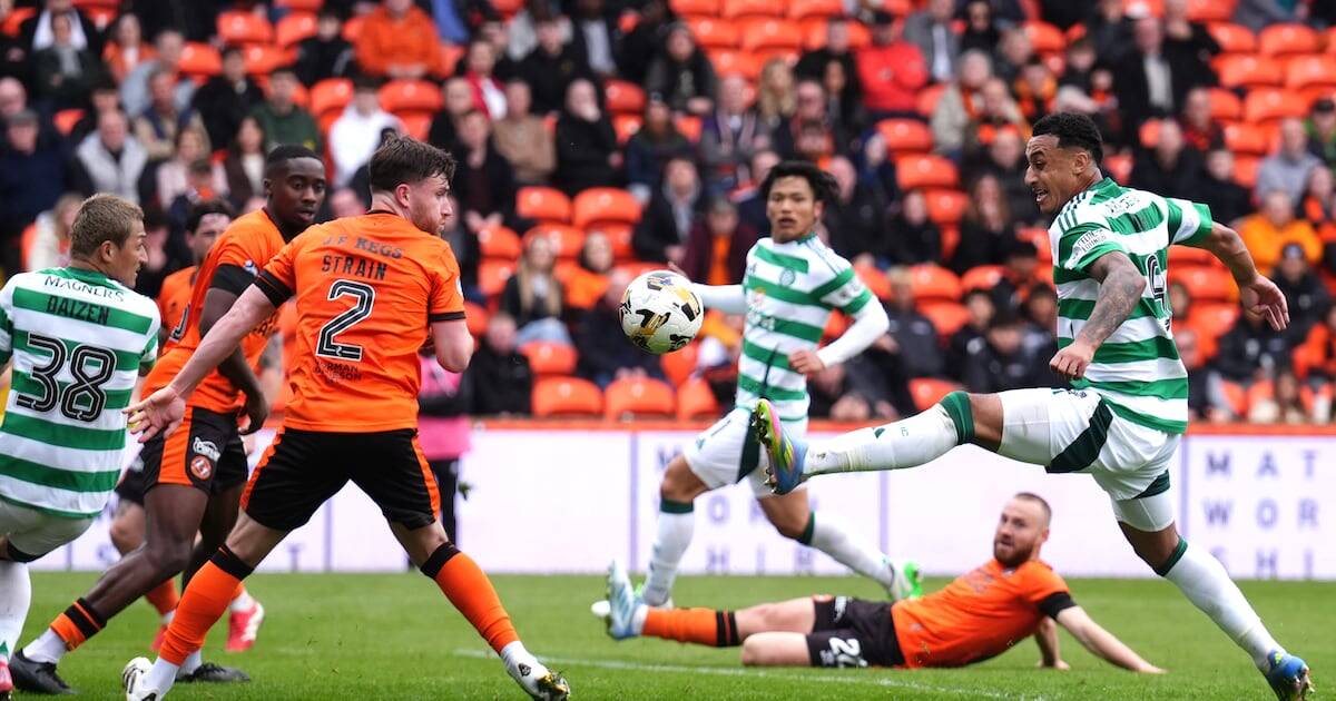 Adam Idah scores twice as Celtic win SPL title with thumping victory over Dundee United