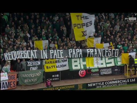 Celtic & Dundee Utd Minutes Silence For Pope Francis | Papa Francesco