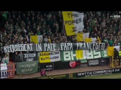 Celtic & Dundee Utd Minutes Silence For Pope Francis | Papa Francesco