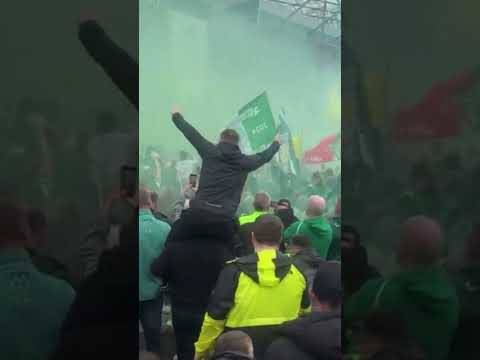 Celtic fans after the team wins 4 in a row