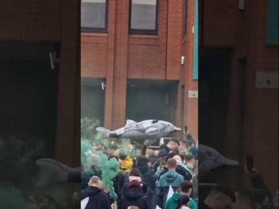 Inflatable Shark Celtic Title Celebrations