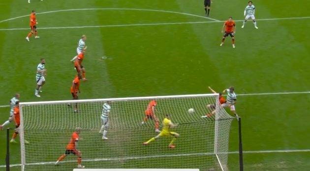 Video: Celtic go ahead at Tannadice after own goal