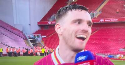 Andy Robertson apologises to Celtic title winner he forgot about as Liverpool hero stunned by statbomb live on air