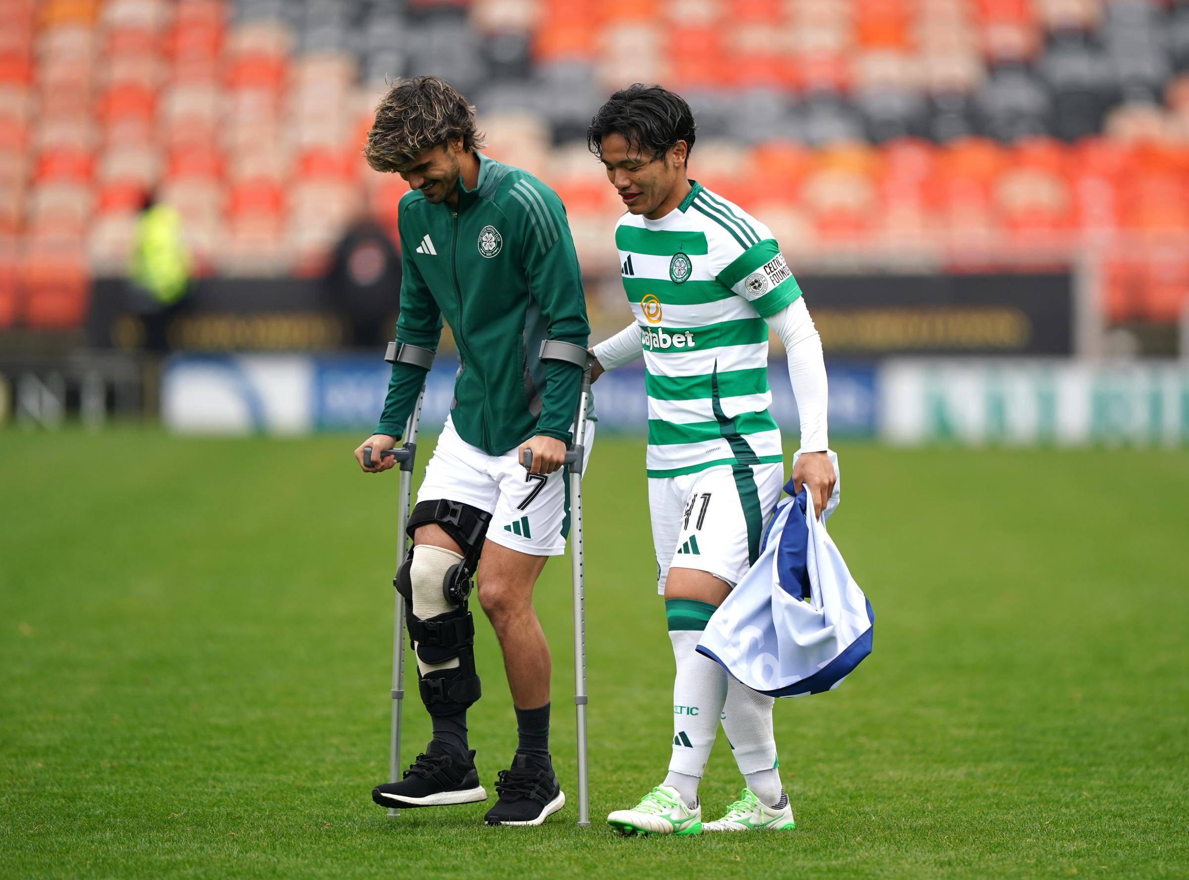 Jota’s injury: Brendan Rodgers gives the latest after winger spotted in knee brace