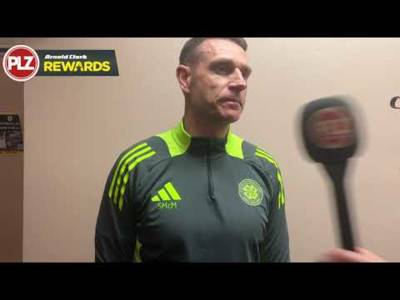 Stephen McManus reacts to Celtic’s loss to Rangers in Glasgow Cup