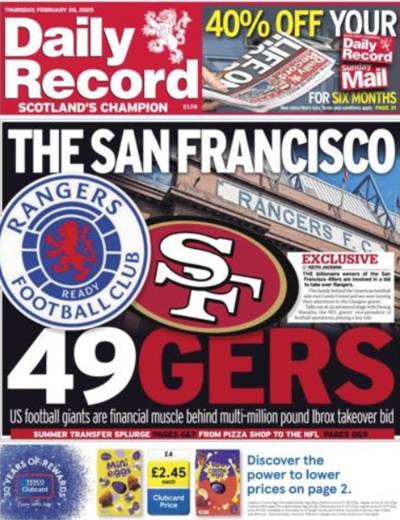 Daily Record stalls on Ibrox ‘takeover’