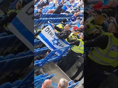 Police Make Rangers Fan Remove Zionist Flag #rangersfc #celticfc #spfl #zionist #Genocide