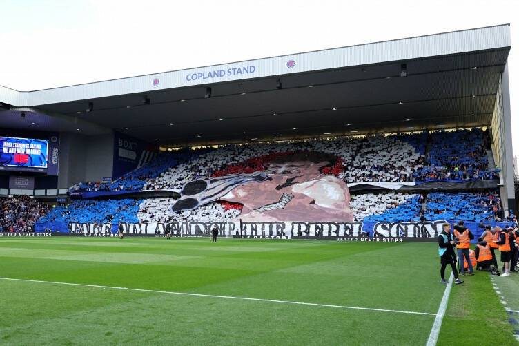 Rangers condemn ‘unacceptable’ shotgun tifo display before Celtic match