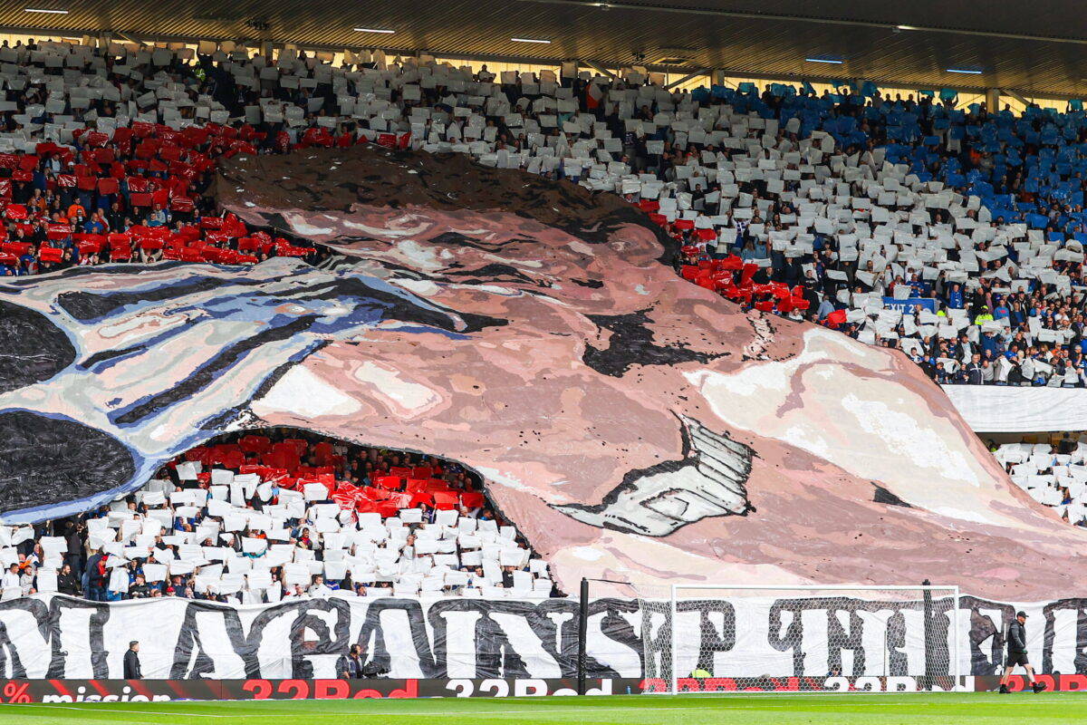A lot of Ibrox fans are claiming Tifo aimed at Celtic supporters was a tribute to UDA terrorist Michael Stone, rather than Graeme Souness
