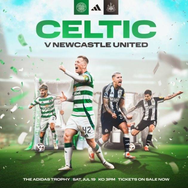 Celtic to take on Newcastle United in adidas Trophy at Celtic Park