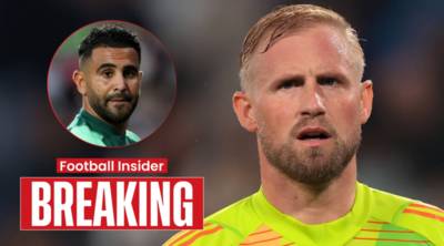 Riyad Mahrez reacts to Celtic star Kasper Schmeichel’s Leicester post