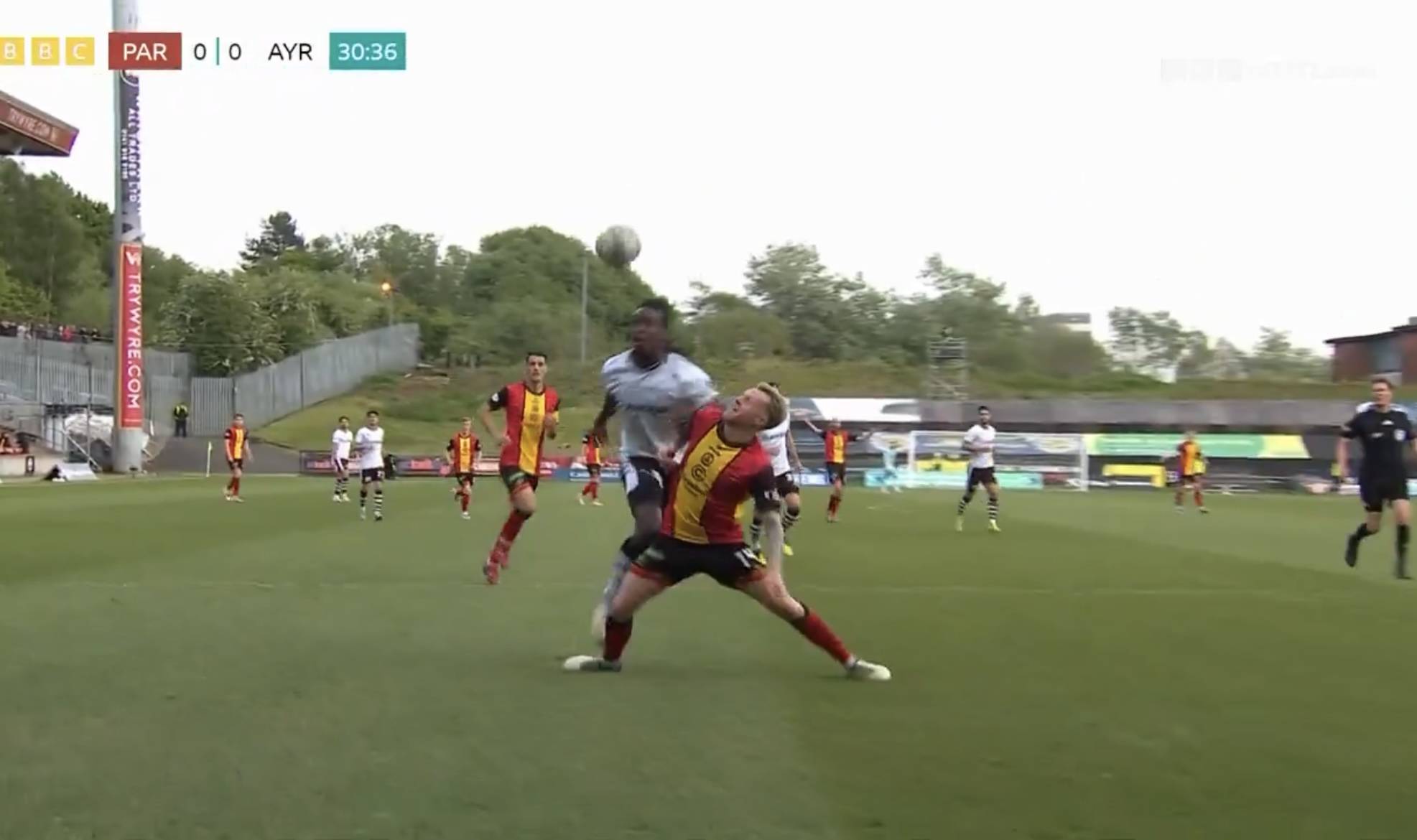 Watch as Celtic loanee gets caught up in controversial play-off penalty incident