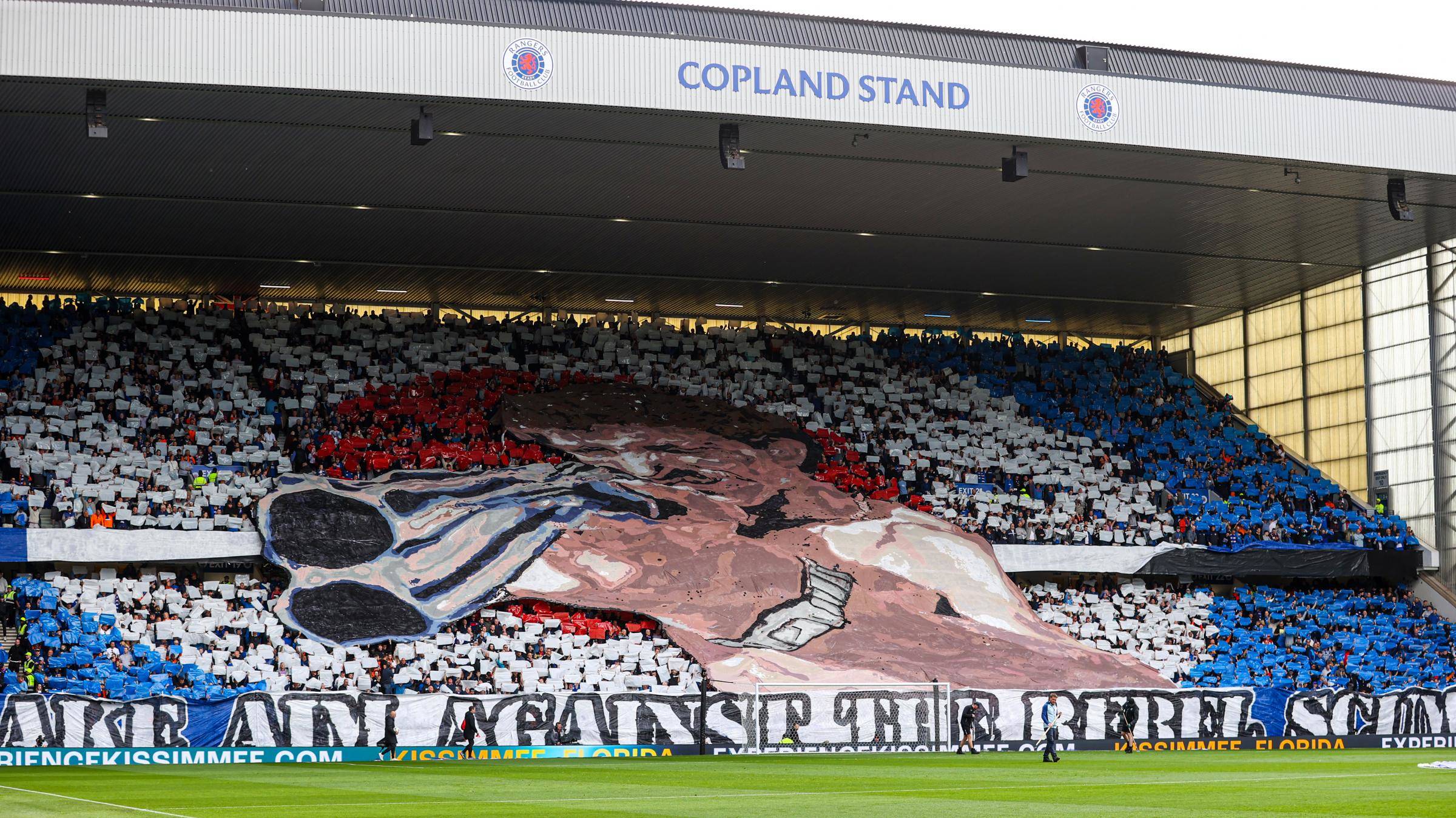 Rangers explain reasons behind controversial TIFO statement after Celtic game