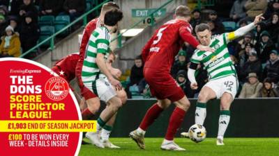 Aberdeen v Celtic: Find the password to our Dons Score Predictor League competition