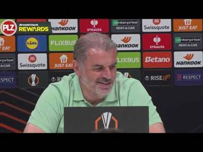 Ange Postecoglou PREVIEWS Europa League Cup Final against Manchester United!