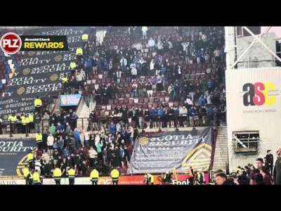 Hearts fans rub salt in Saints’ wounds.