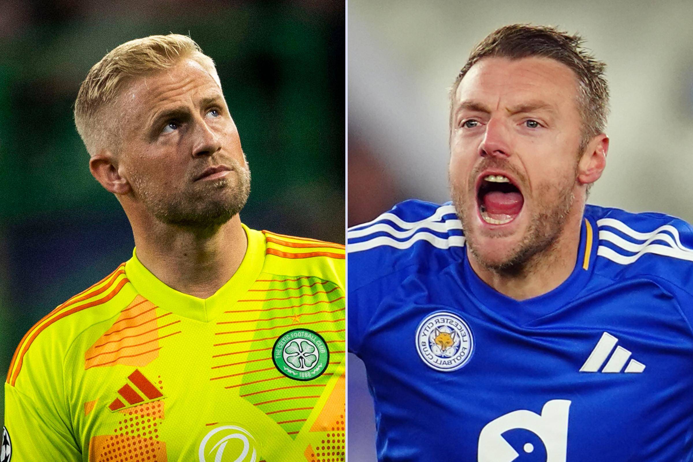 Celtic’s Schmeichel names Vardy as the best striker he has played with in his career