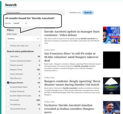 Ibrox messengers led a merry dance as Ancelotti Jnr sticks with Daddy