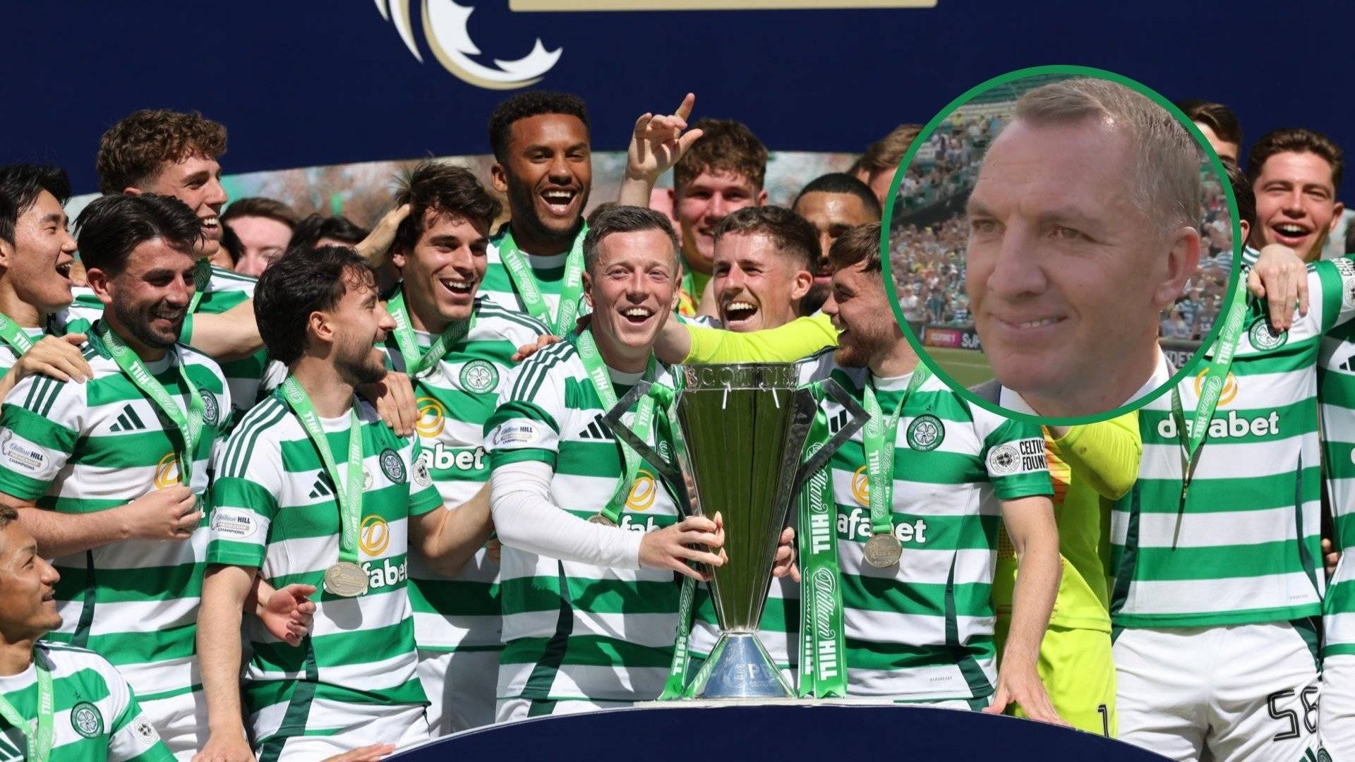 Celtic PA announcer makes Rangers jibe as Brendan Rodgers reflects on title win