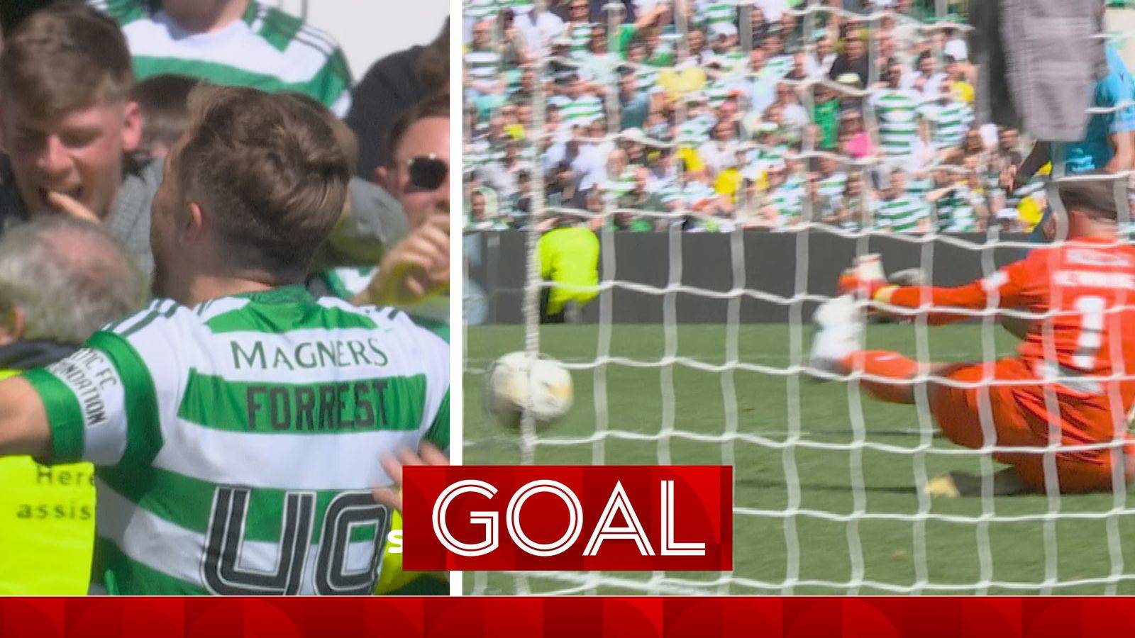 Forrest scores in added time to take a point for Celtic!