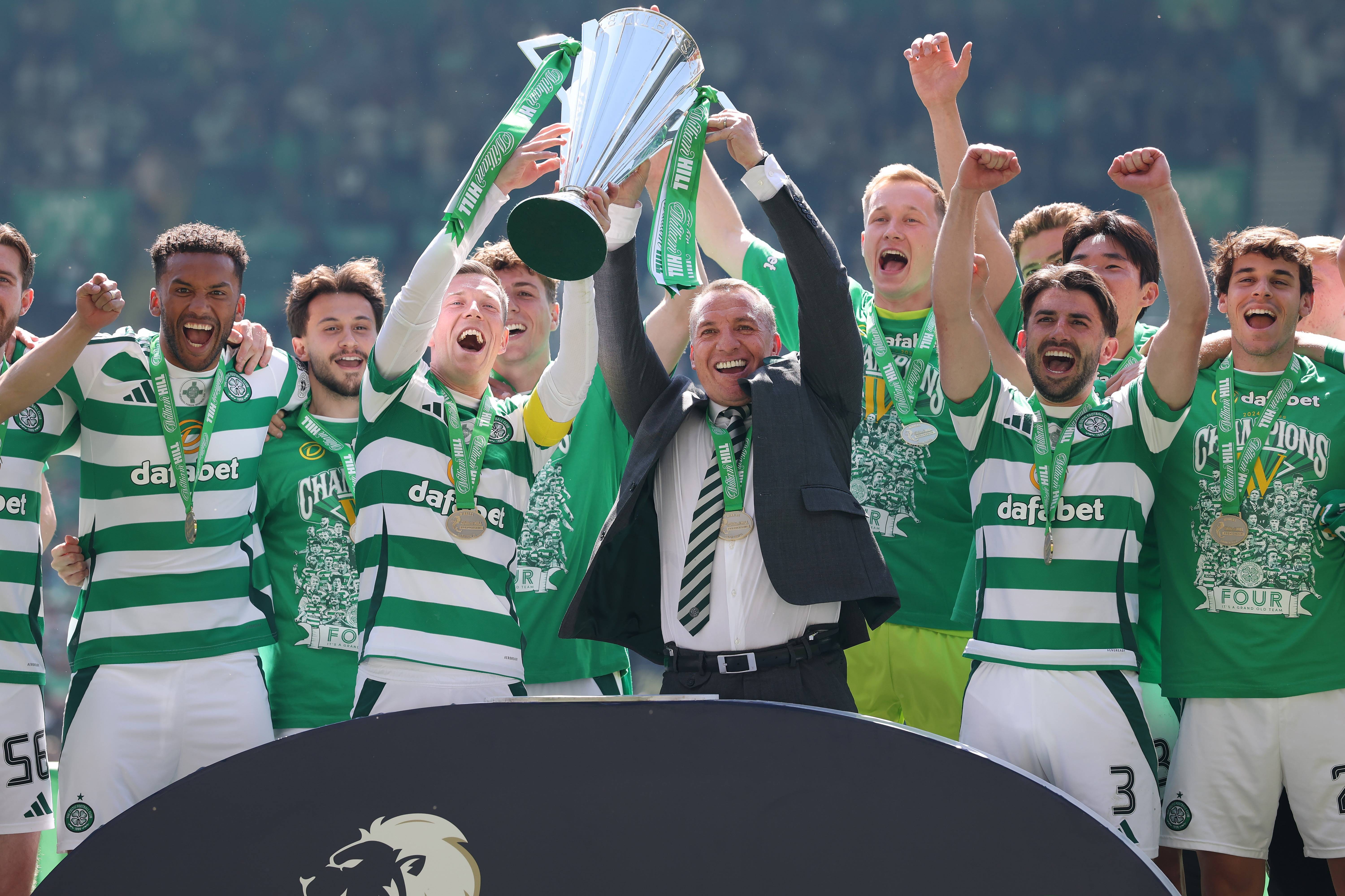 In pictures: Celtic’s 55th Premiership title party commences as fans bask in Parkhead sunshine celebrations