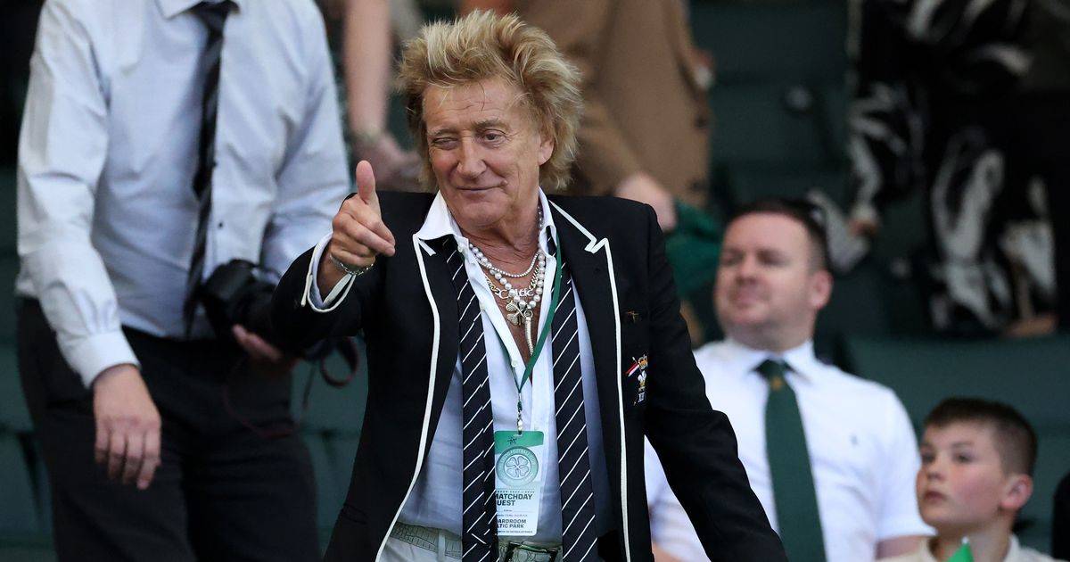 Rod Stewart delights Celtic fans as singer in high spirits at Parkhead