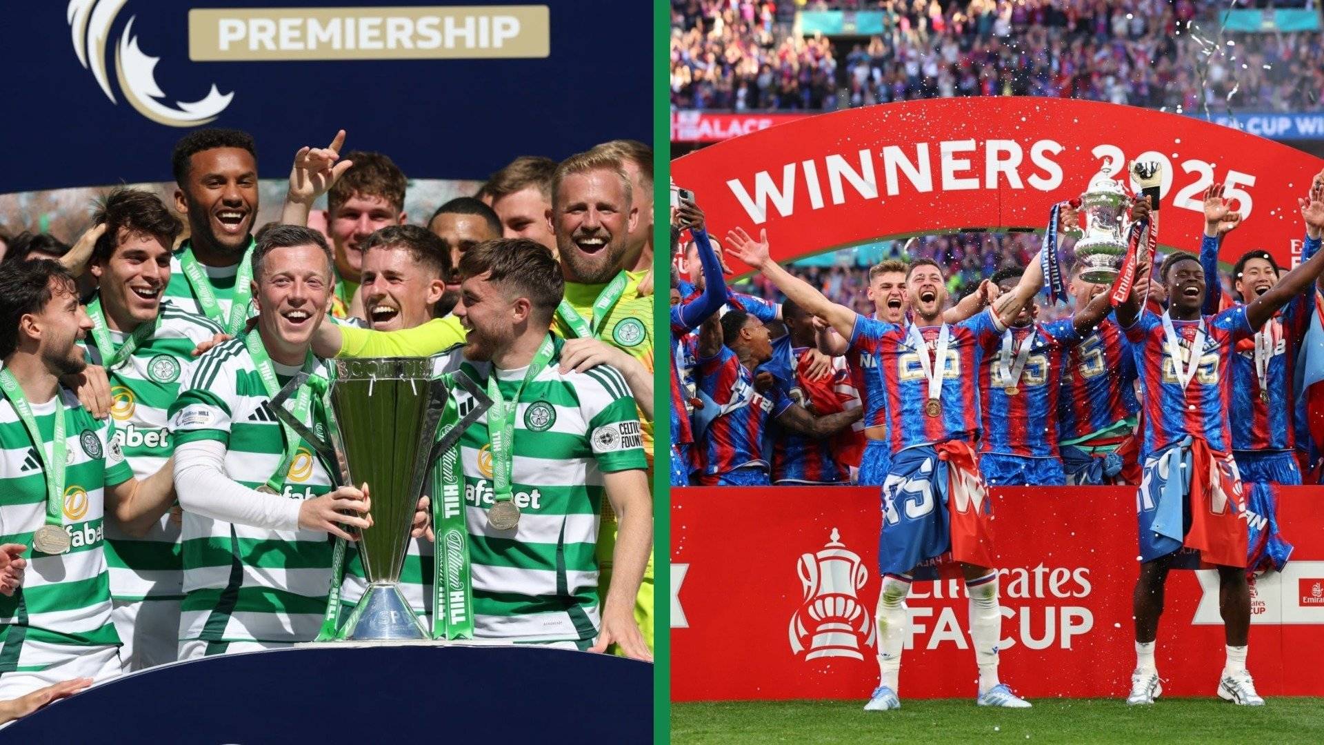 Jeffrey Schlupp’s fitting two-word message as Celtic celebrate title and Crystal Palace win FA Cup