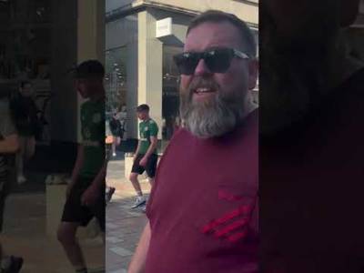 Celtic fans roaming Glasgow