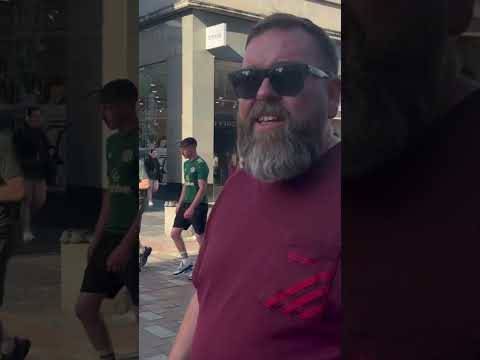 Celtic fans roaming Glasgow