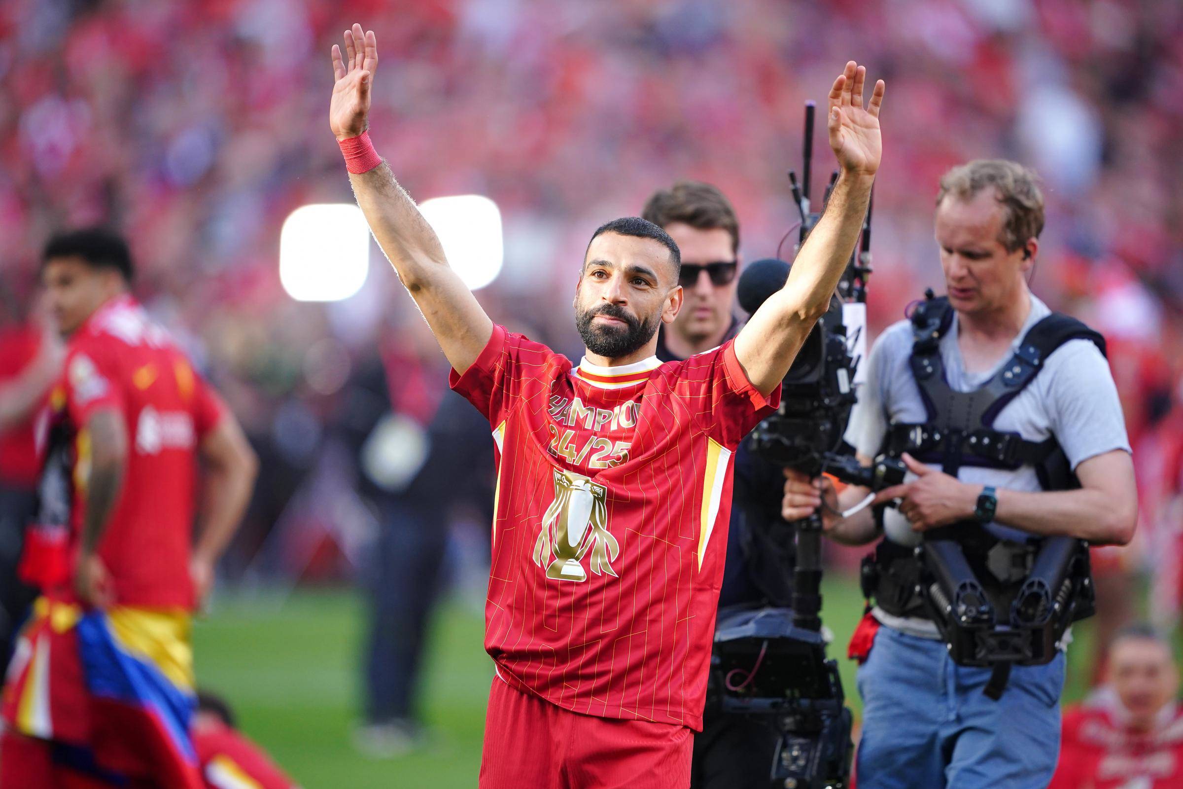 Mohamed Salah reacts as ex-Celtic boss Ange Postecoglou wins Europa League