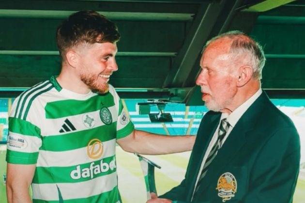 Video: Bobby Lennox meets James Forrest at Celtic Park